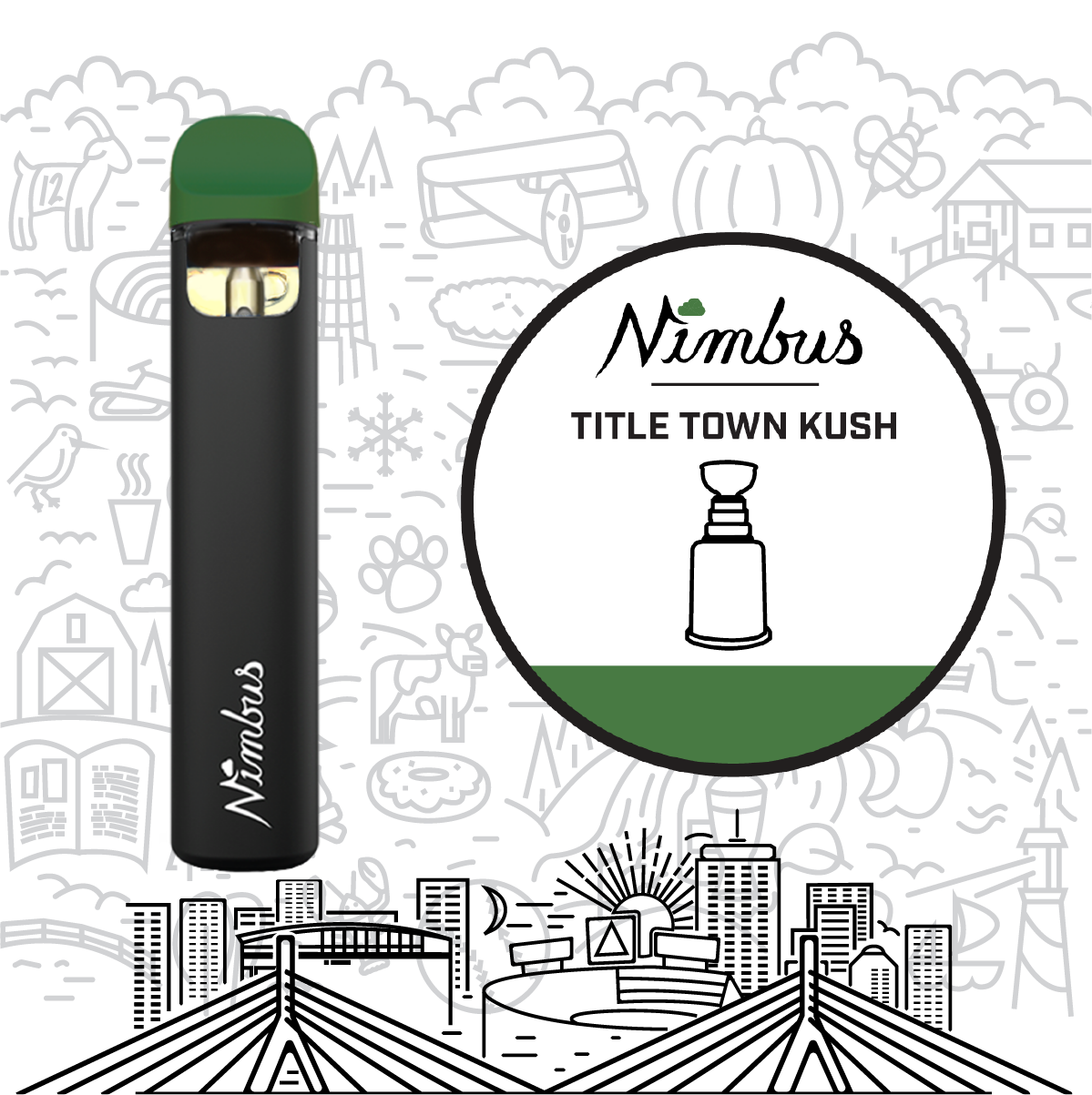 Photograph of product: Title Town Kush Dispo | 1g