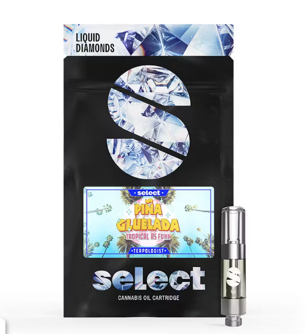 Photograph of product: Select Liquid Diamonds Pina Gluelada 0.5g Cartridge
