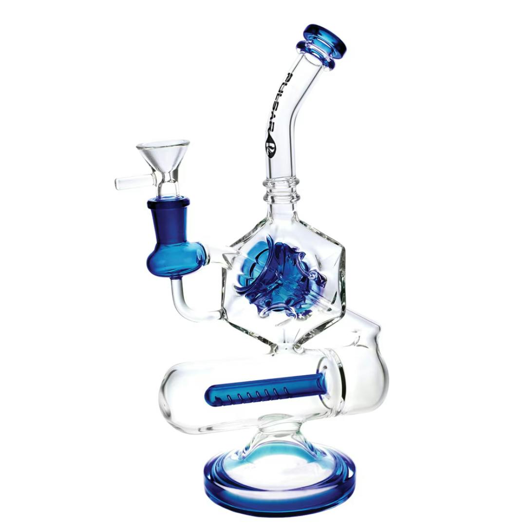 Photograph of product: Bong | Pulsar | Inception Cube | 14mm F | 10.5" | Blue