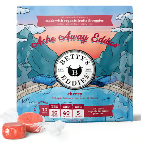 Photograph of product: Betty's Eddies | Ache Away -Cherry | 10pk/ 100mg