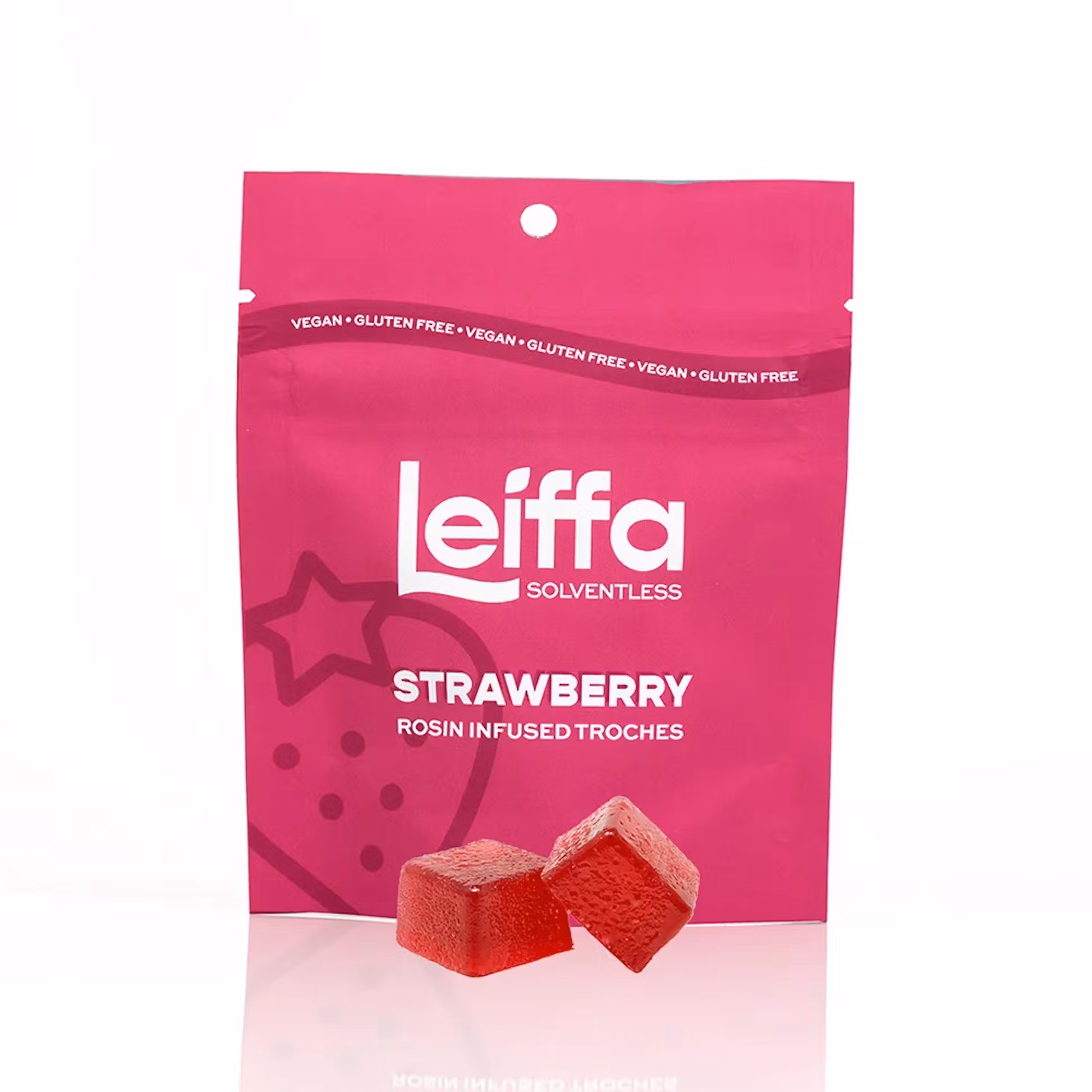 Photograph of product: Strawberry | 50mg Live Rosin Troches | 10pk