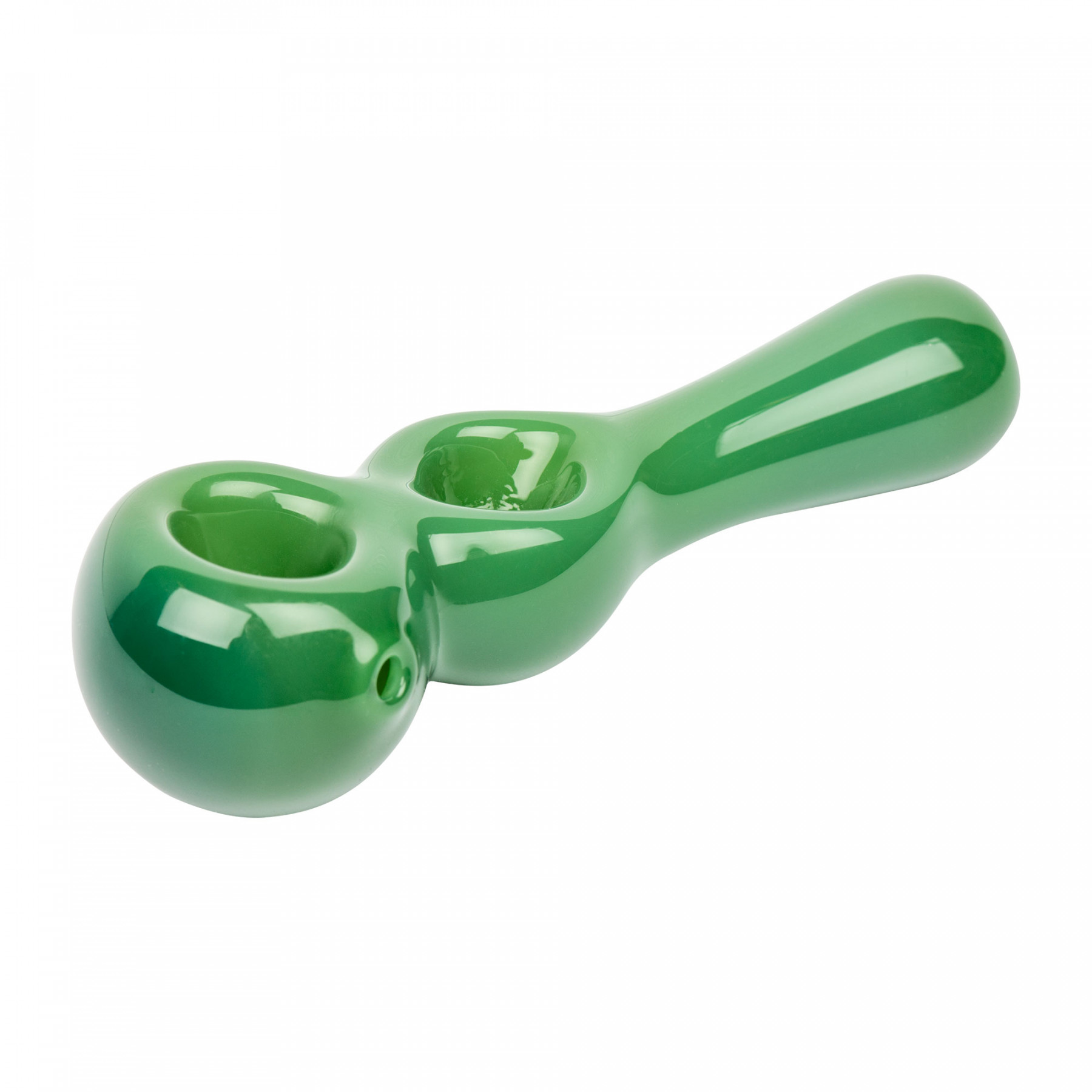 Photograph of product: Red Eye Glass 4.5" Twice Baked Hand Pipe w/ 2 Bowls - jade
