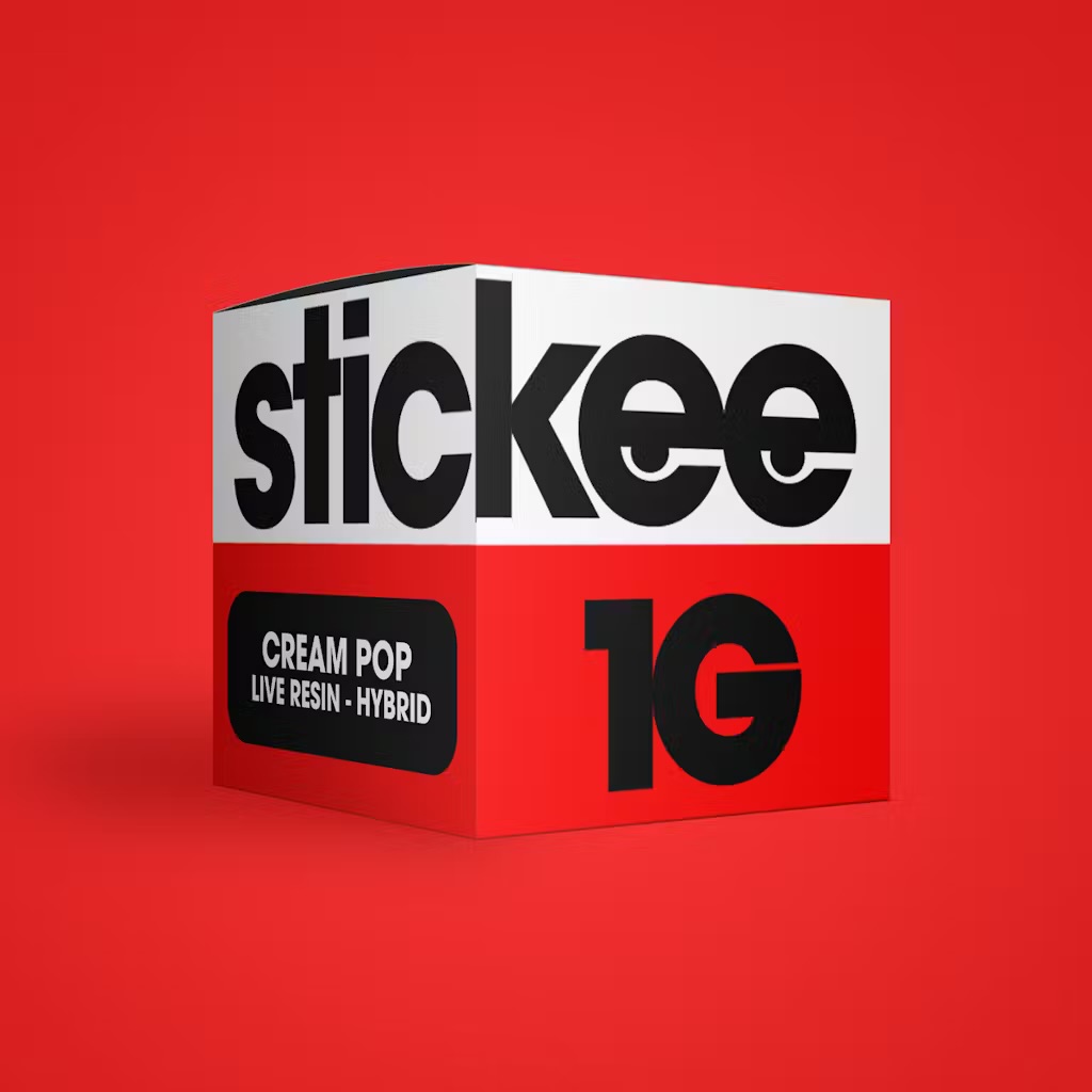 Photograph of product: AU Stickee: Cream Pop (H) Live Resin Wax