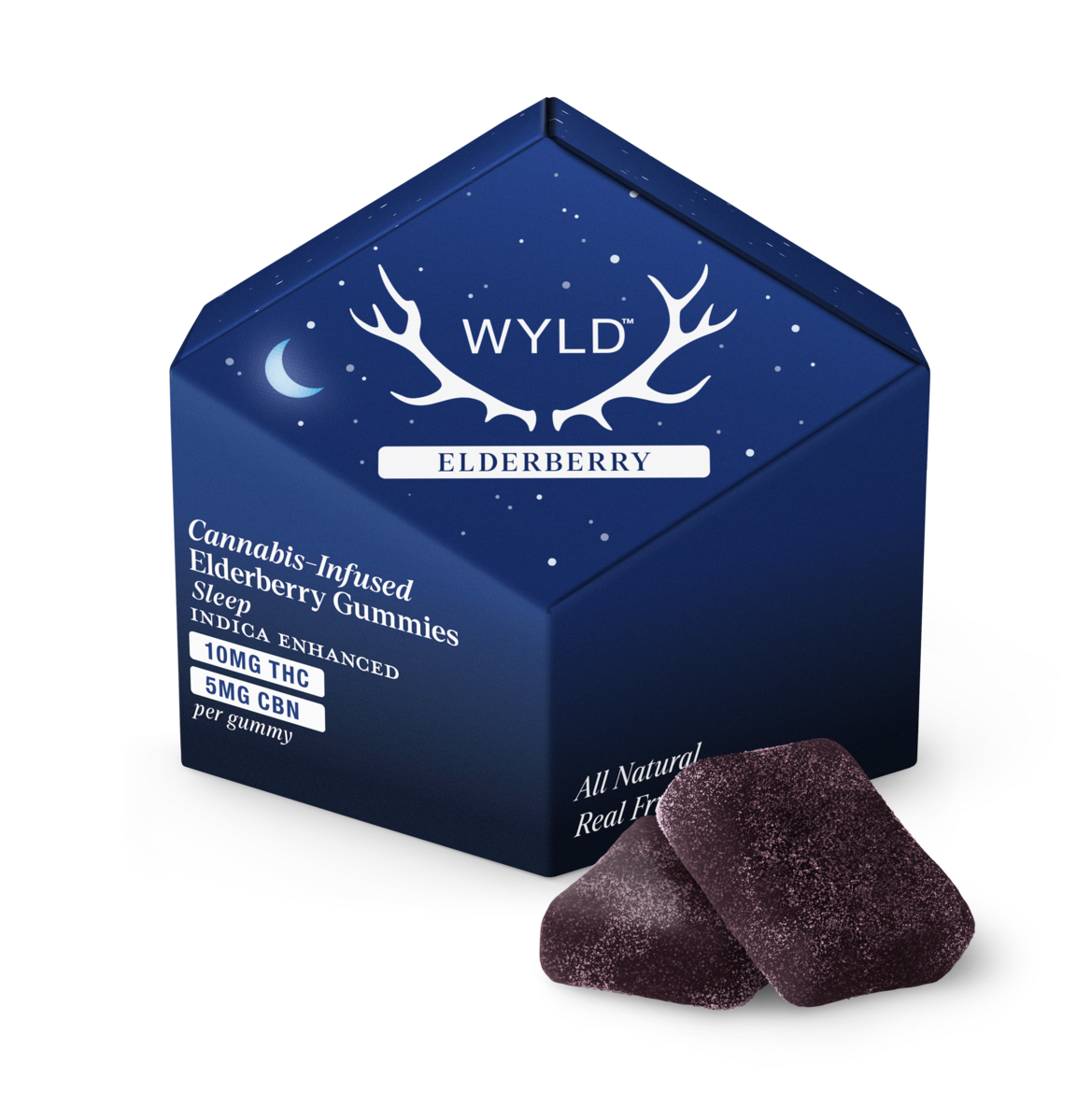 Photograph of product: Wyld | Sleep | Elderberry | 2:1 TH-oui:CBN | Gummies | 10pk 100mg