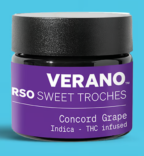 Photograph of product: 10pk/25mg RSO Troches (Sweet - Concord Grape)