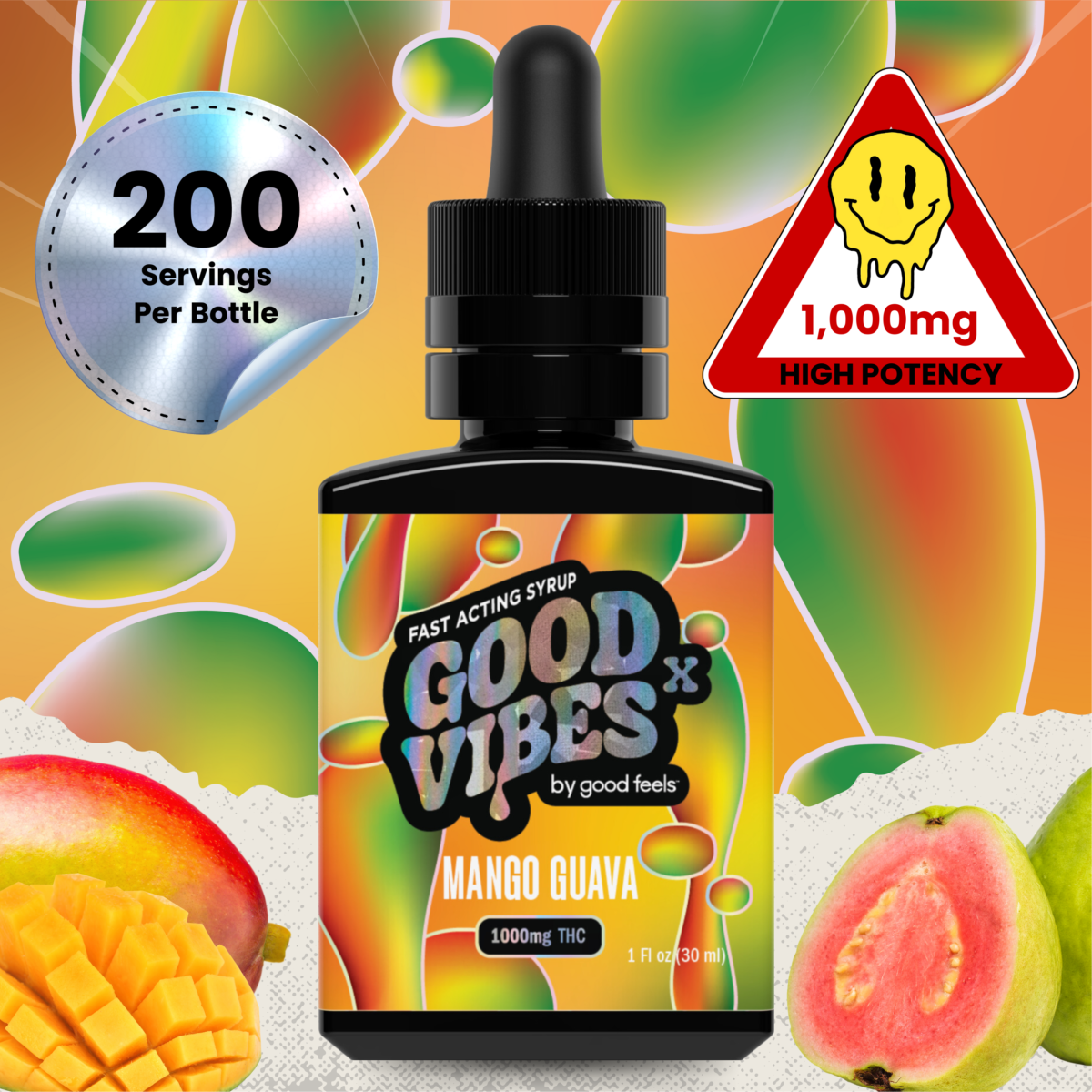 Photograph of product: Mango Guava Good Vibes X Syrup 1000mg (TAX INCLUDED)