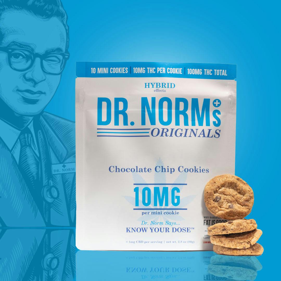 Photograph of product: Dr. Norms | Mini Cookies 100mg | H | Chocolate Chip 10pk