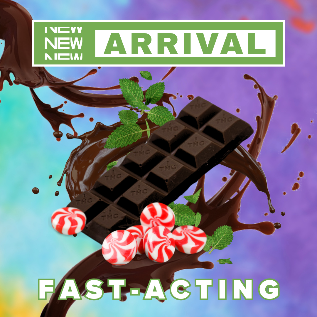 Photograph of product: Full Spectrum Peppermint Dark Chocolate Bites 60mg 6pk