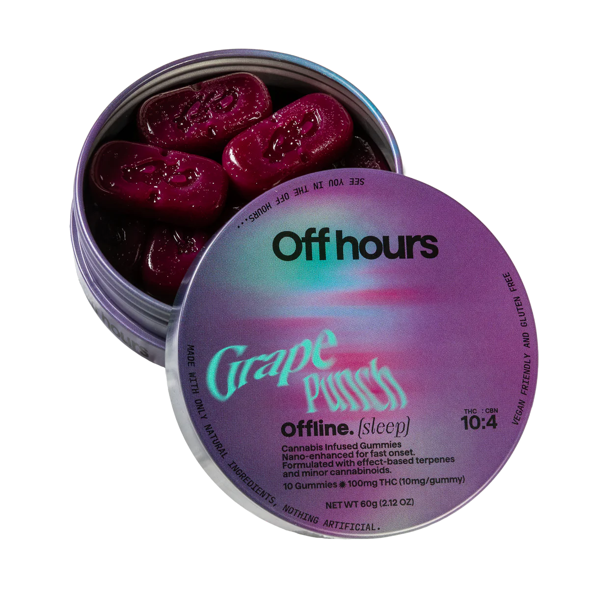 Photograph of product: Off Hours Offline Gummies- Grape Punch