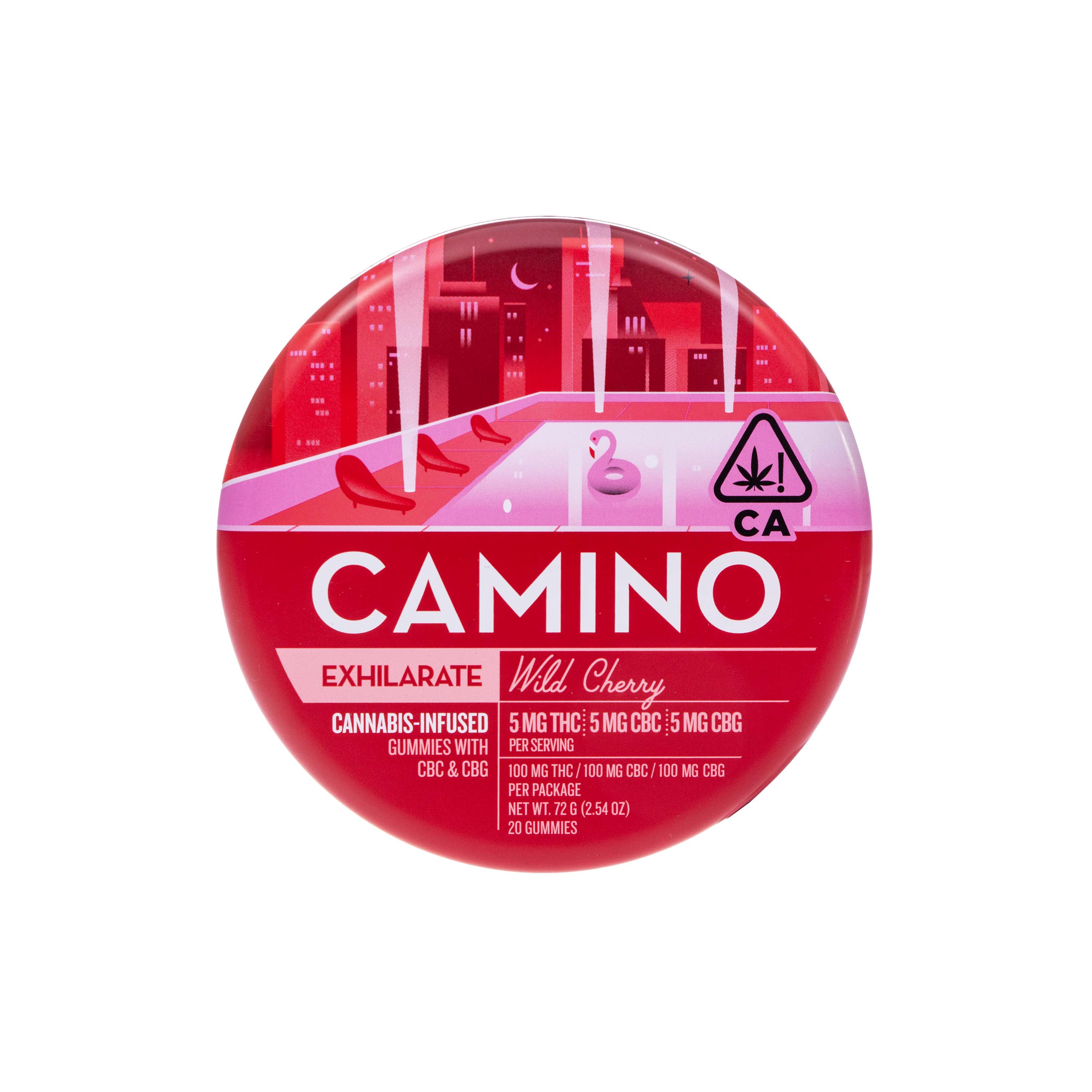 Photograph of product: Camino | Excite Wild Cherry Gummies (1:1:1 THC:CBC:CBG - 300mg Total)