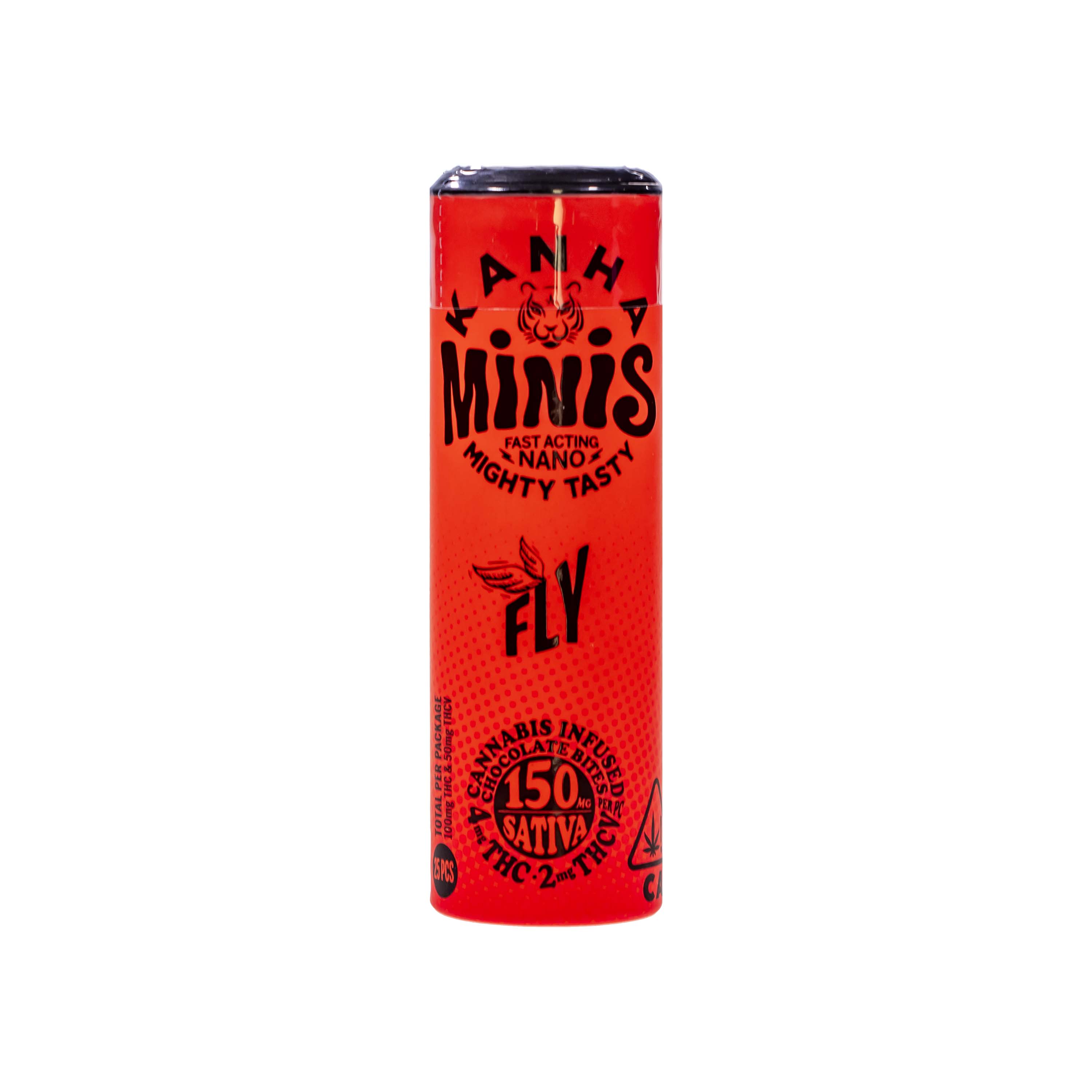 Photograph of product: Kanha | Fly Nano Sativa Mini Chocolate Bites (2:1 THC:THCV - 150mg Total)