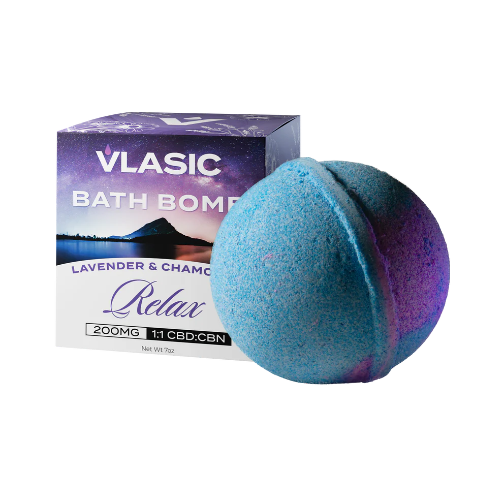 Photograph of product: CBD/CBN Bath Bomb - Lavender & Chamomile