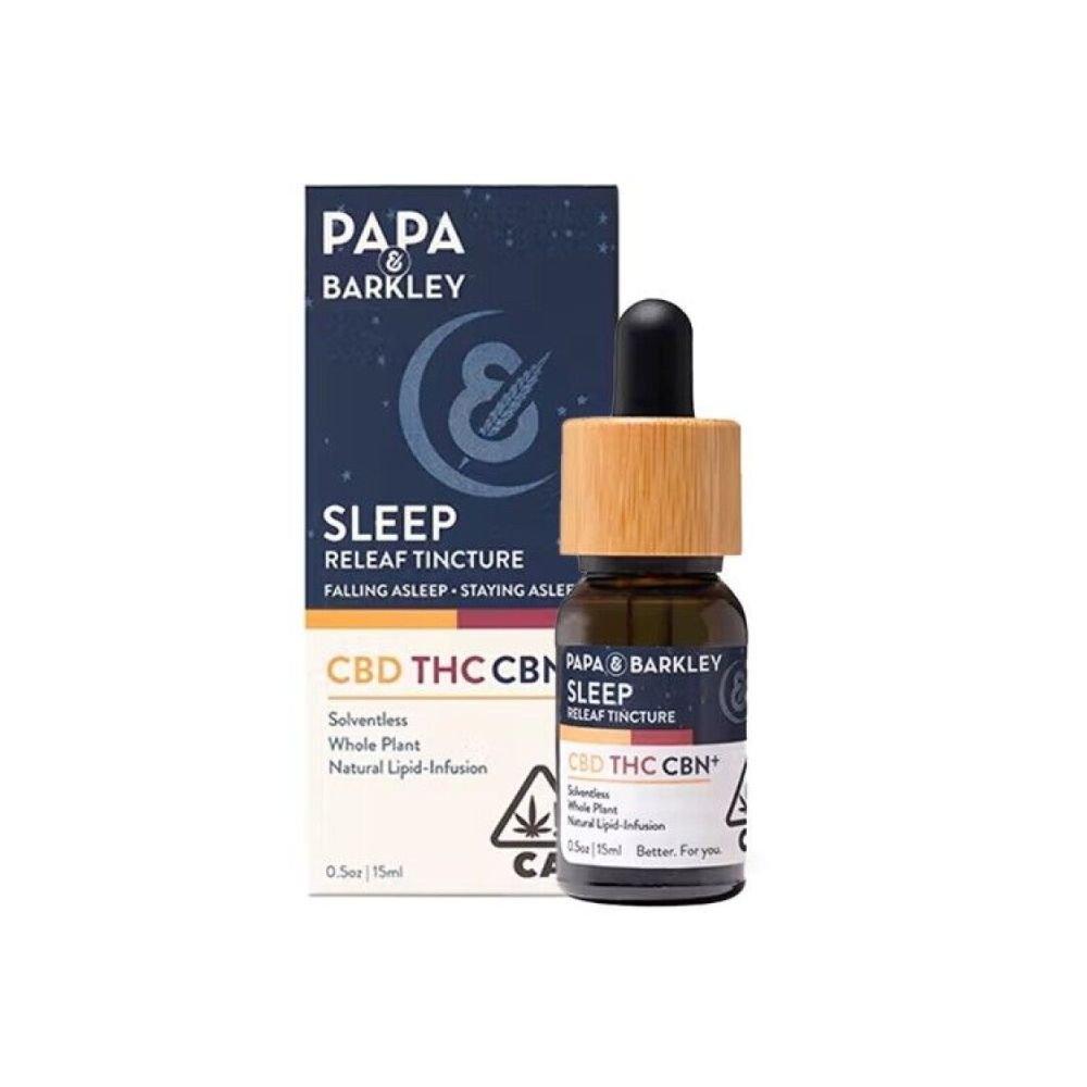 Photograph of product: SLEEP RELEAF TINCTURE 2CBD:4TH-oui:1CBN 15ML - PAPA & BARKLEY