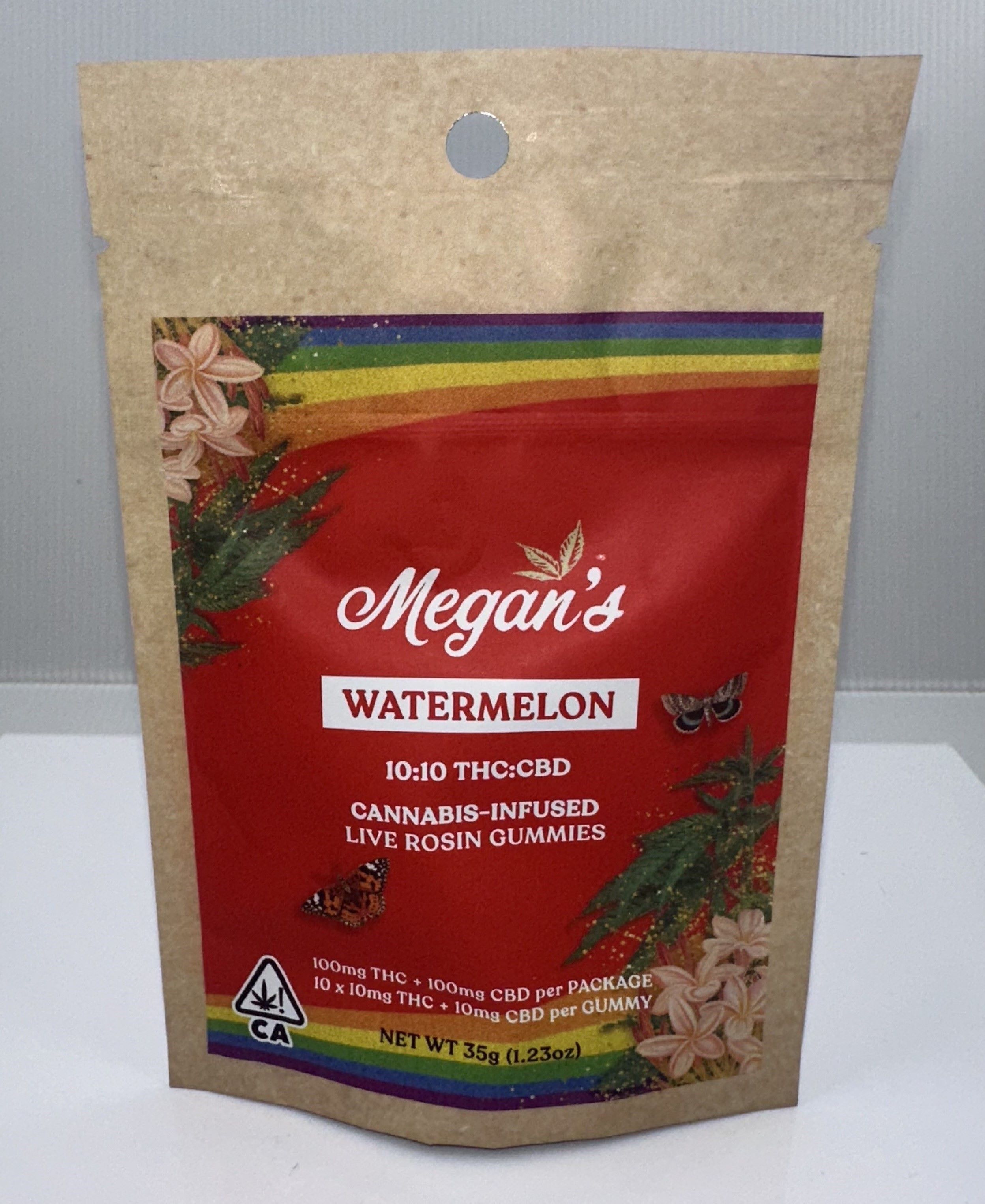 Photograph of product: Watermelon Rosin Infused Gummies 1:1 Thc:Cbd  (10pk)