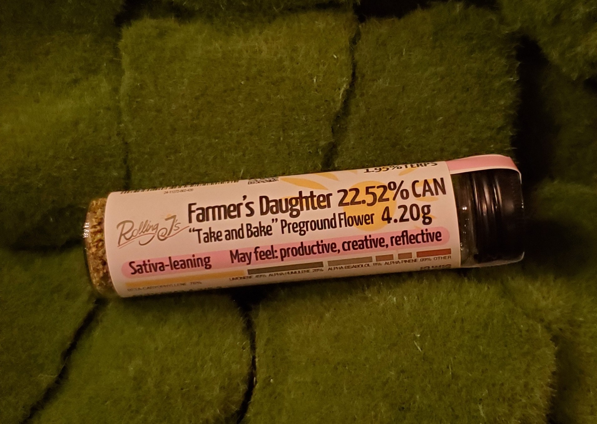 Photograph of product: 4. Pre Ground Flower | Farmer's Daughter | Rolling J's Farm - 4.2g