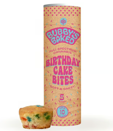 Photograph of product: Bubby's Baked - Edibles - Birthday Cake Bites 5pk (50mg)