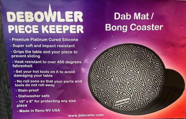 Photograph of product: Debowler Piece Keeper Dab Mat/Bong Coaster- black