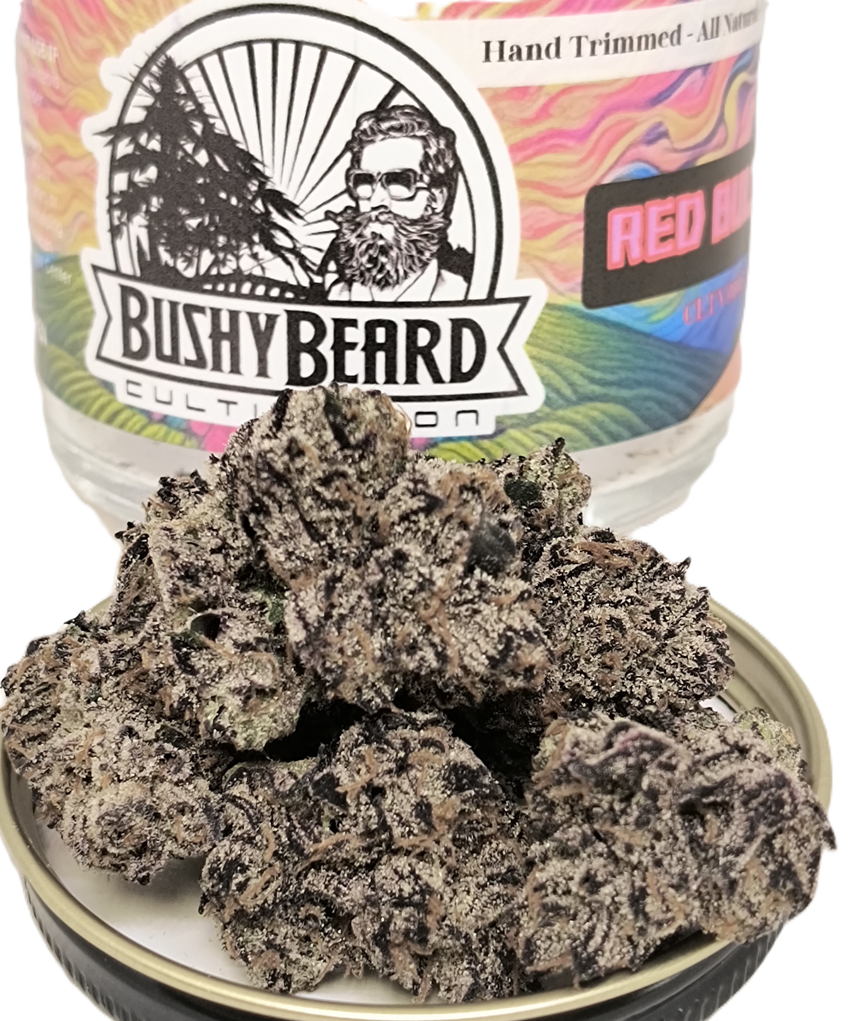 Photograph of product: Red Bullz Jar | Bushy Beard - 3.5g