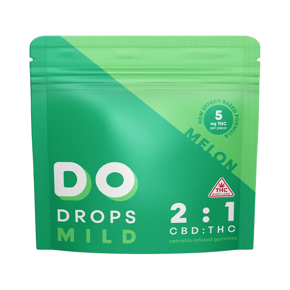 Photograph of product: Do Drops Mild Melon 2:1 CBD:TH-oui Gummies | 5mg (10ct)