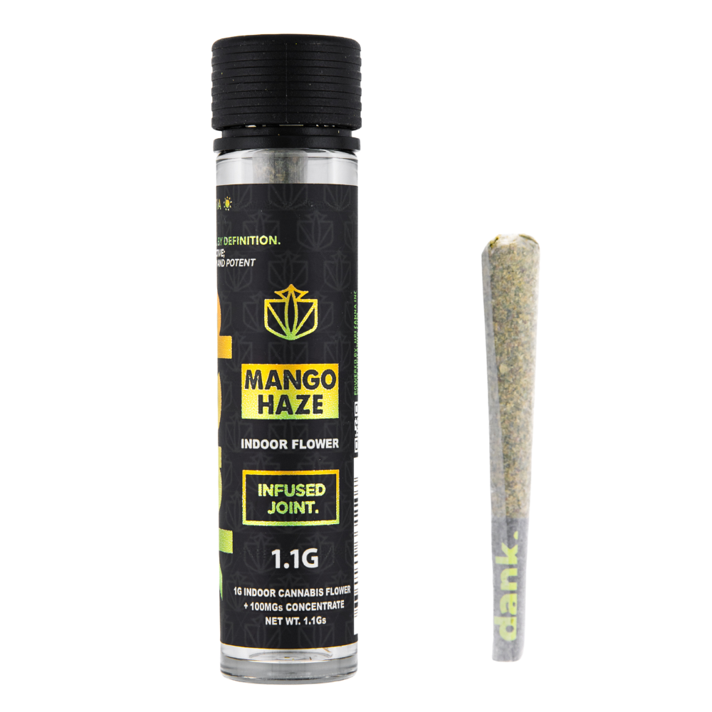Photograph of product: Dank | Mango Haze | Infused Pre-Roll Single | 1.1g