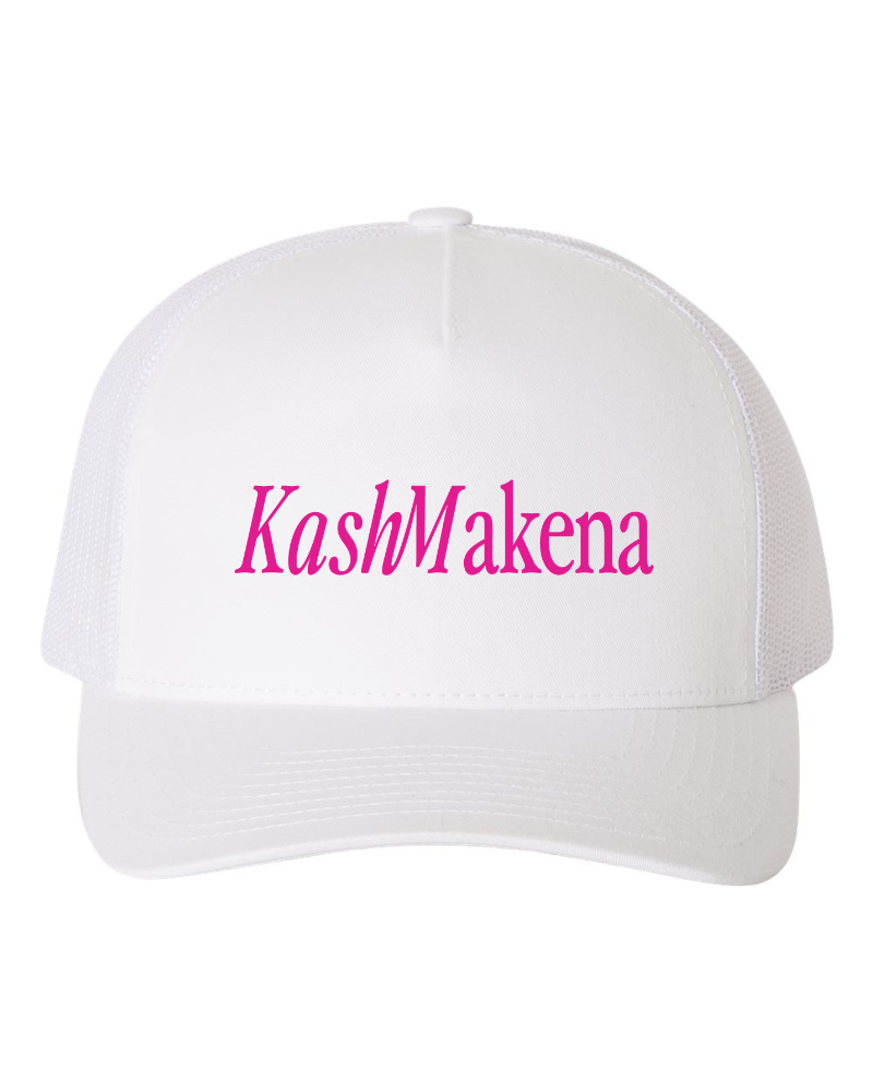 Photograph of product: KashMakena - Snapback Cap - White & Pink