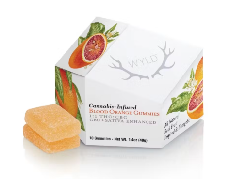 Photograph of product: Blood Orange 1:1 Cbc:Thc (10pk/100mg) Gummies [S]