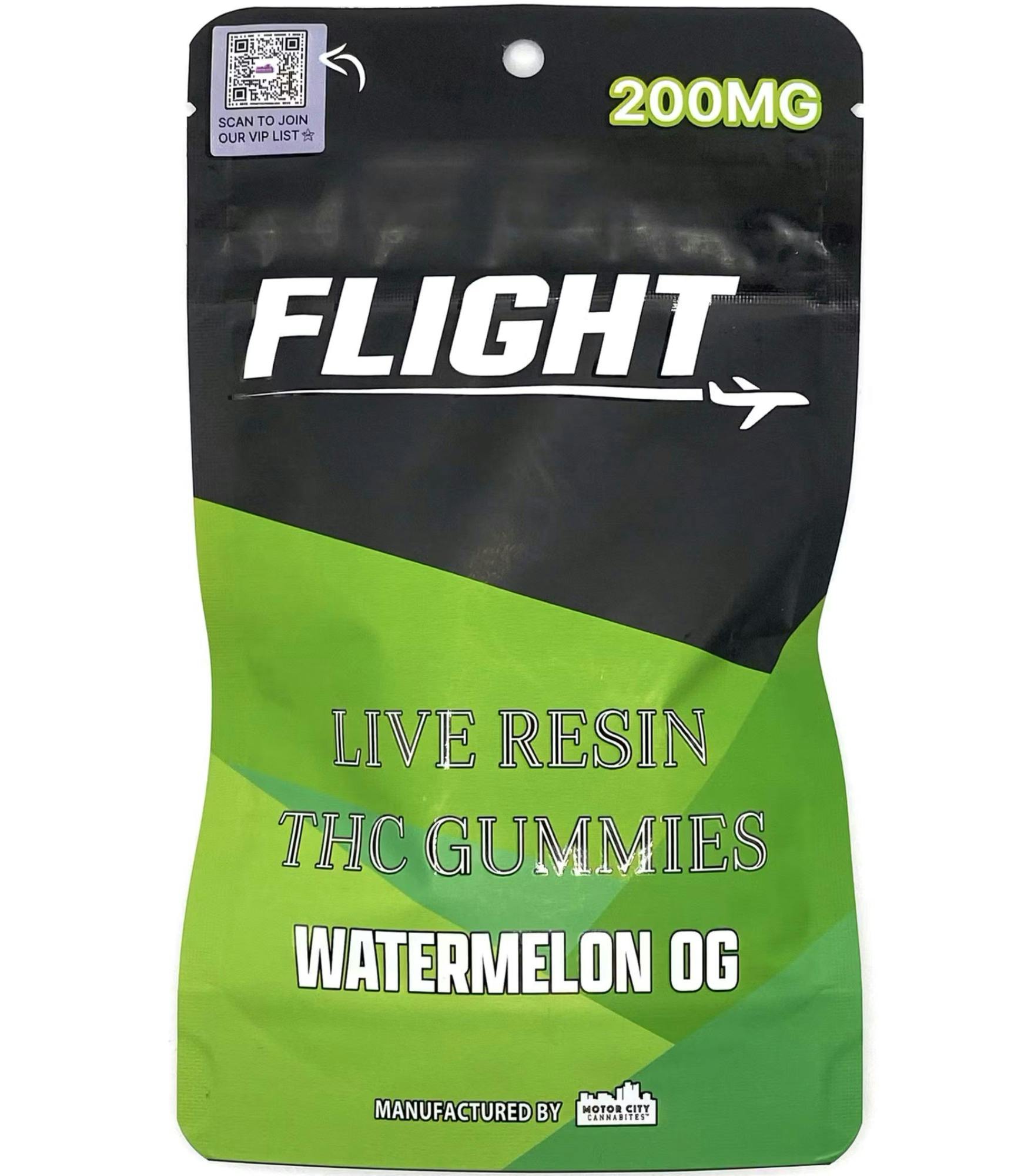 Photograph of product: FLIGHT | WATERMELON OG | LIVE RESIN | GUMMIES | 200MG