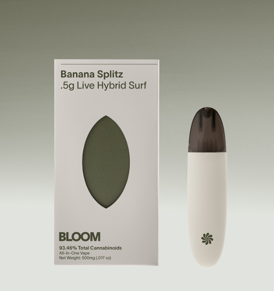 Photograph of product: Disposable Pen | Bloom Live Surf | Banana Splitz
