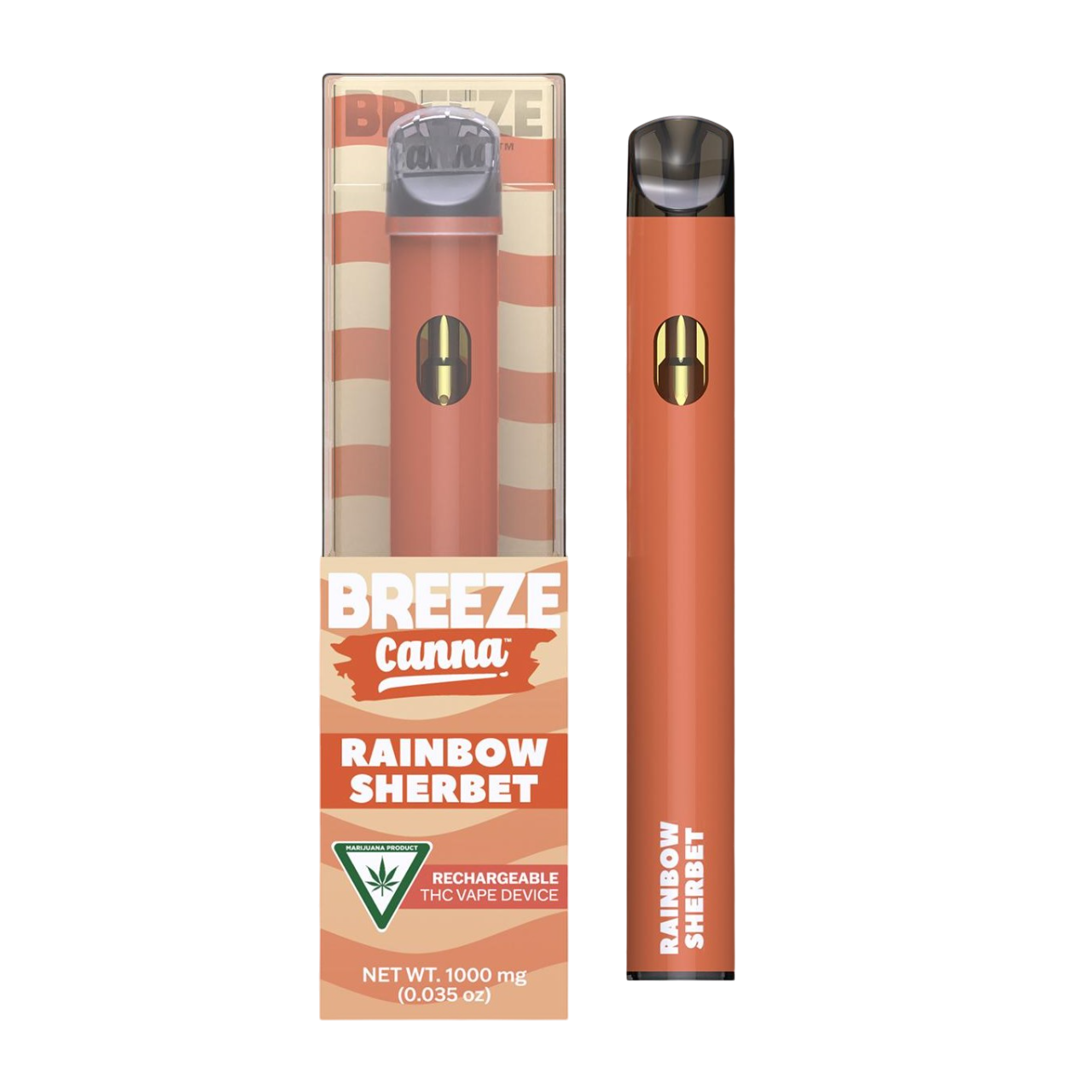 Photograph of product: Breeze Rainbow Sherbet All-In-One Vape | 1g