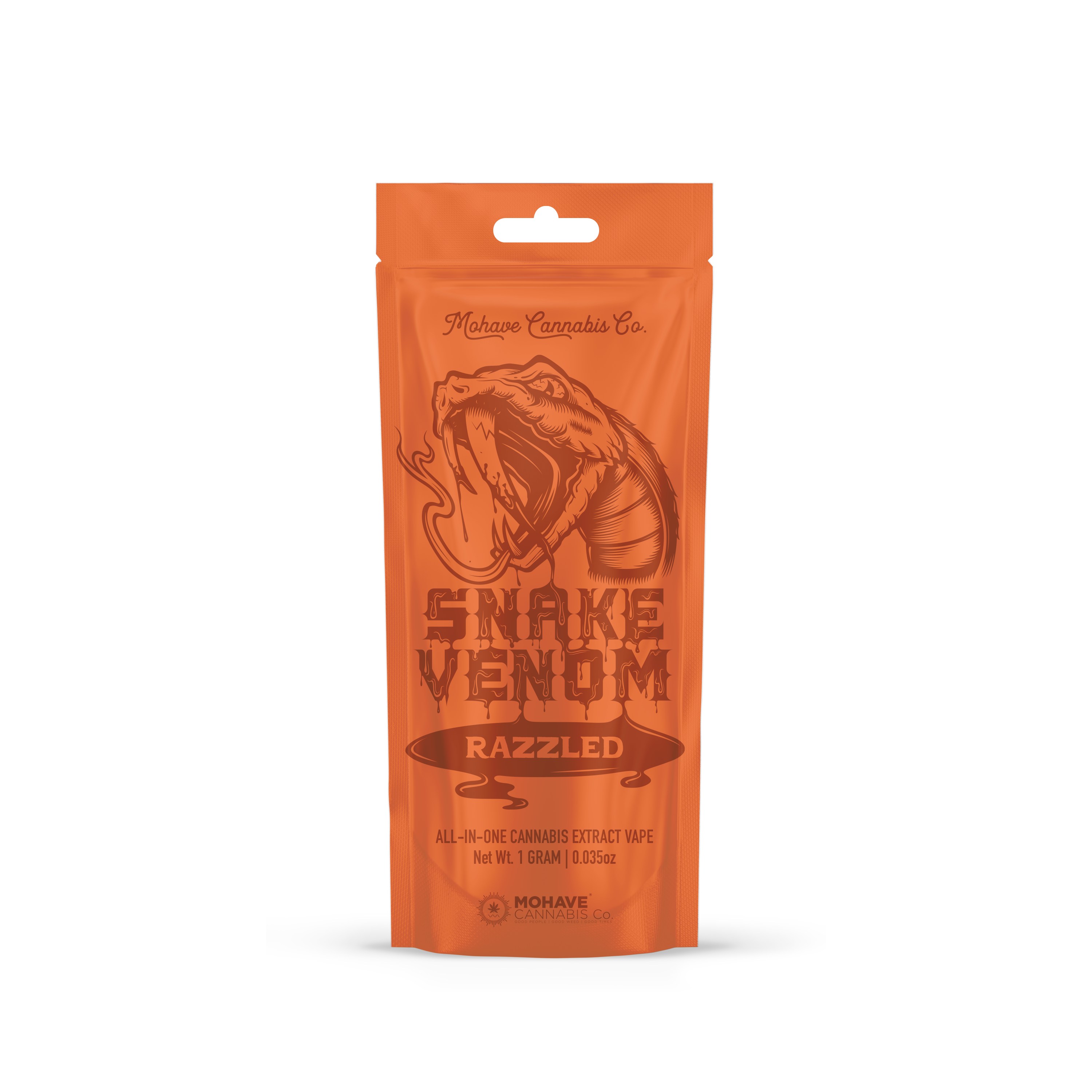 Photograph of product: Mohave Snake Venom AIO Disposable Vape 1g Razzled