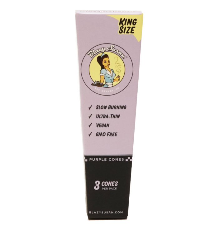 Photograph of product: Blazy Susan - Purple Paper King Size 3pk Cones