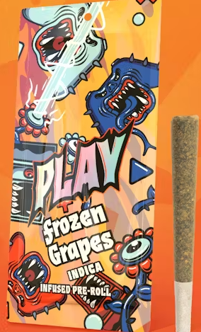 Photograph of product: PLAY INFUSED PRE-ROLL | FROZEN GRAPES