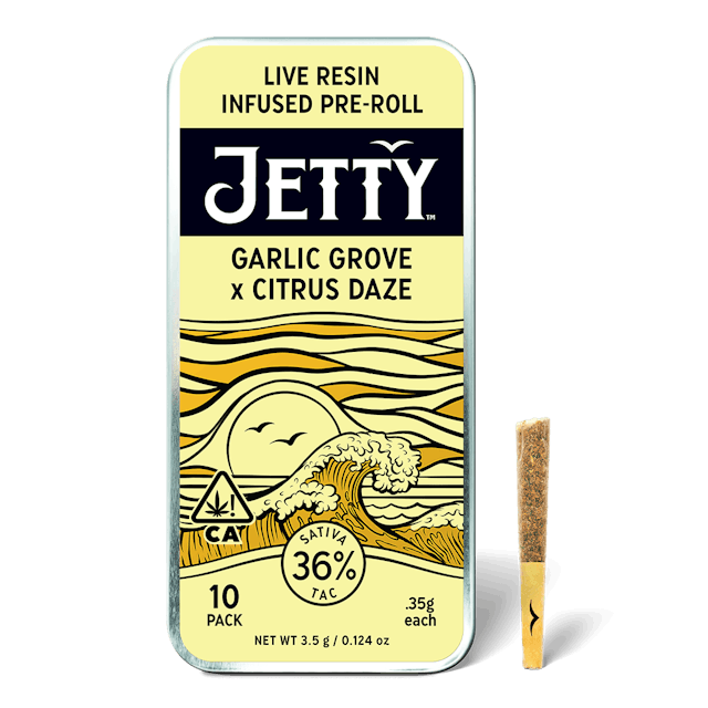 Photograph of product: 3.5G Pre-rolls Live Resin Garlic Grove x Citrus Daze (10PK) - Garlic Grove x Citrus Daze