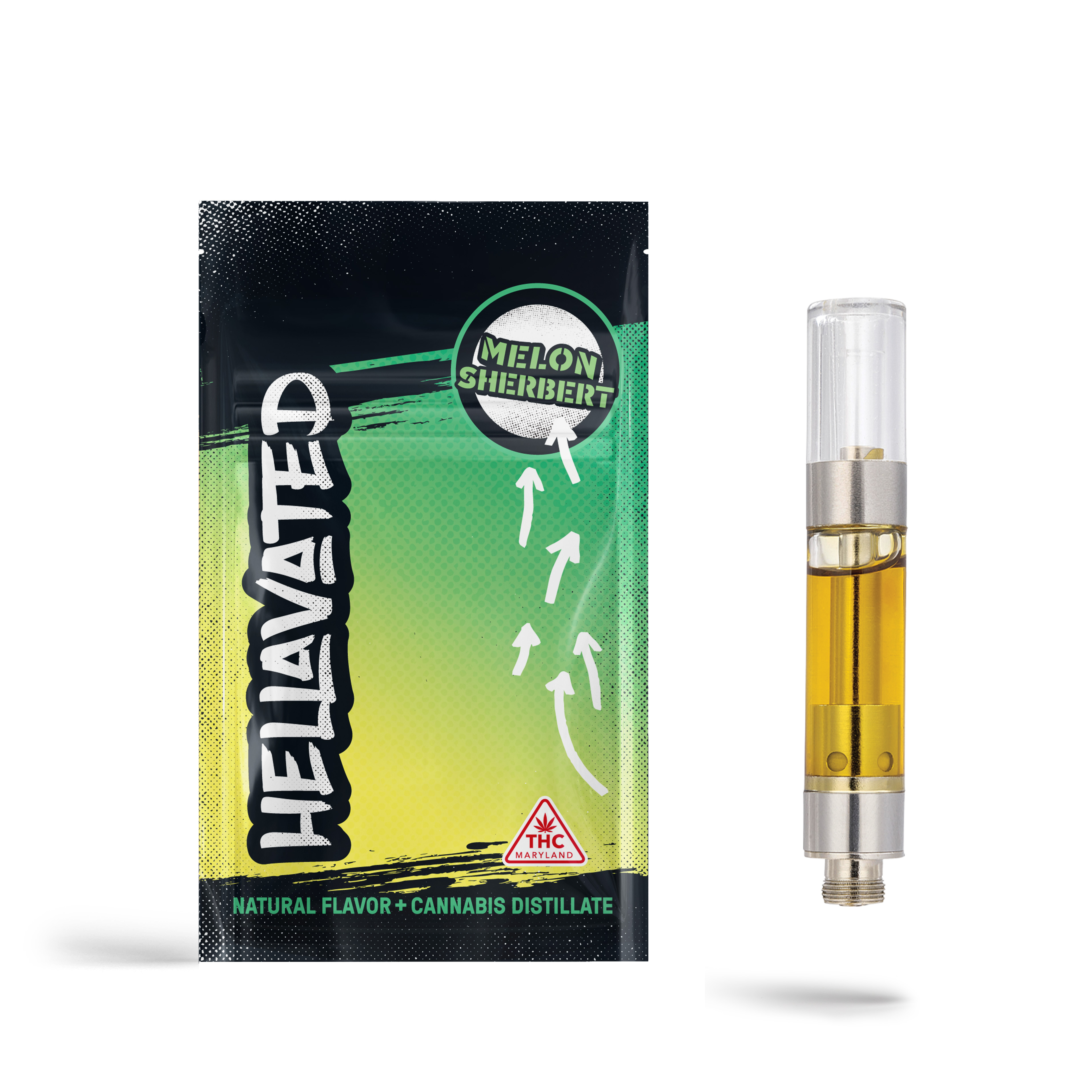 Photograph of product: Melon Sherbert Distillate Cartridge | 1g