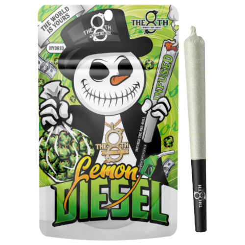 Photograph of product: The 8th by White Boy Rick Lemon Diesel Infused Pre-Roll 1.2g