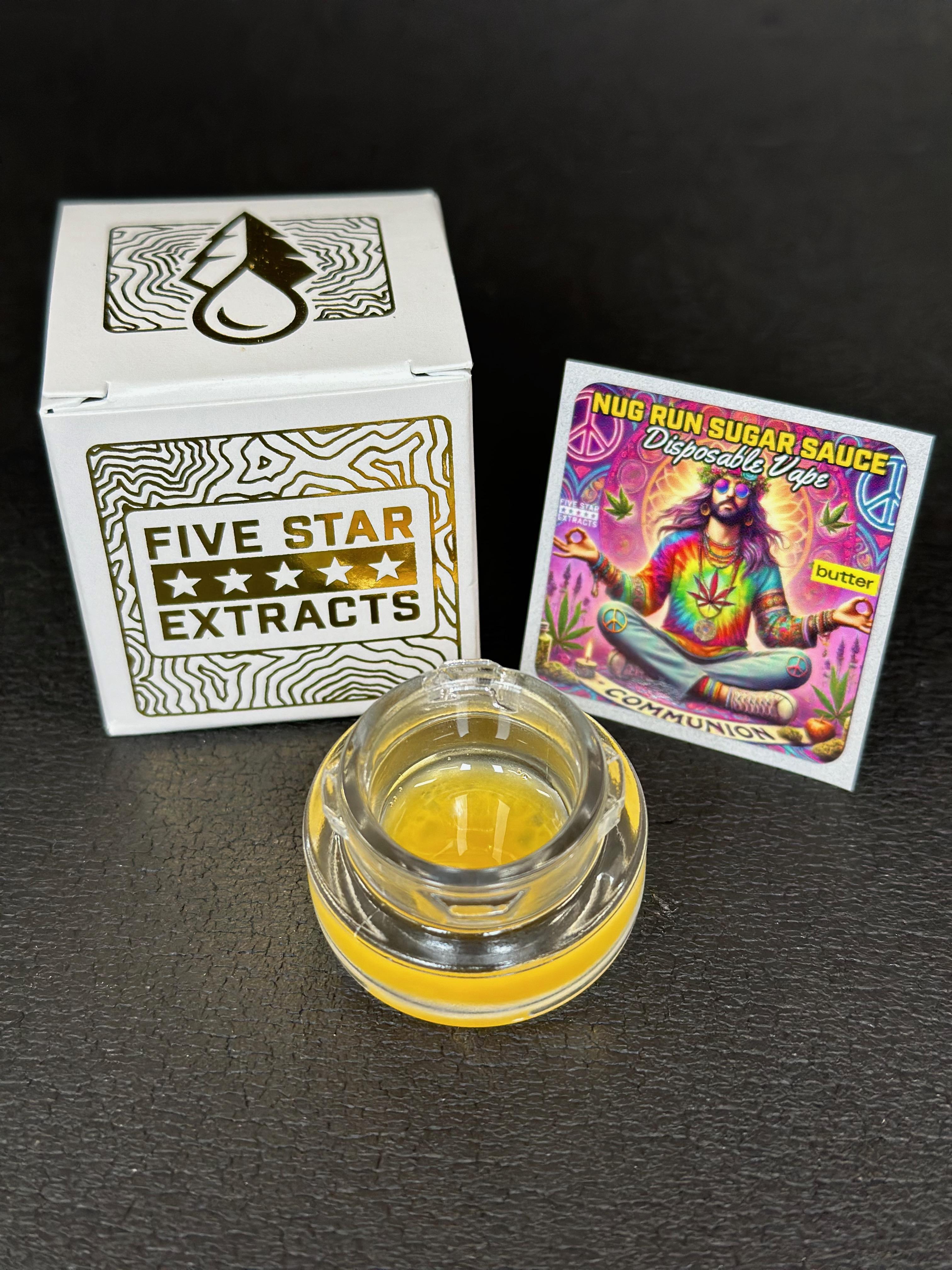 Photograph of product: Communion Nug Run Sugar Sauce | Five Star Extracts | 1g