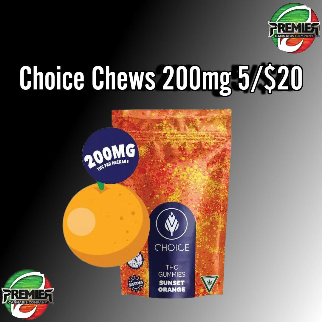 Photograph of product: FEATURED #4 Choice Chew 5/$20 (SAG)