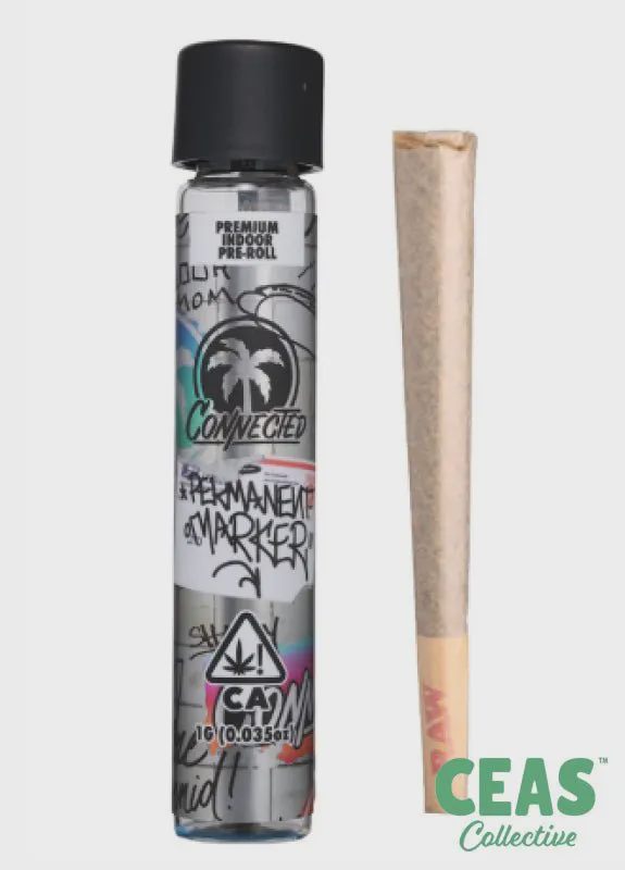 Photograph of product: Connected | Permanent Marker (I/H) | 1g Preroll Joint