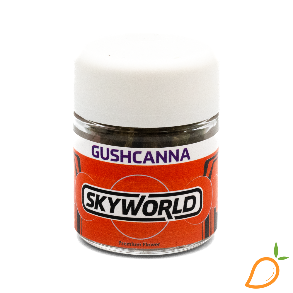 Photograph of product: 3.5g Gushcanna Prepackaged Flower Skyworld