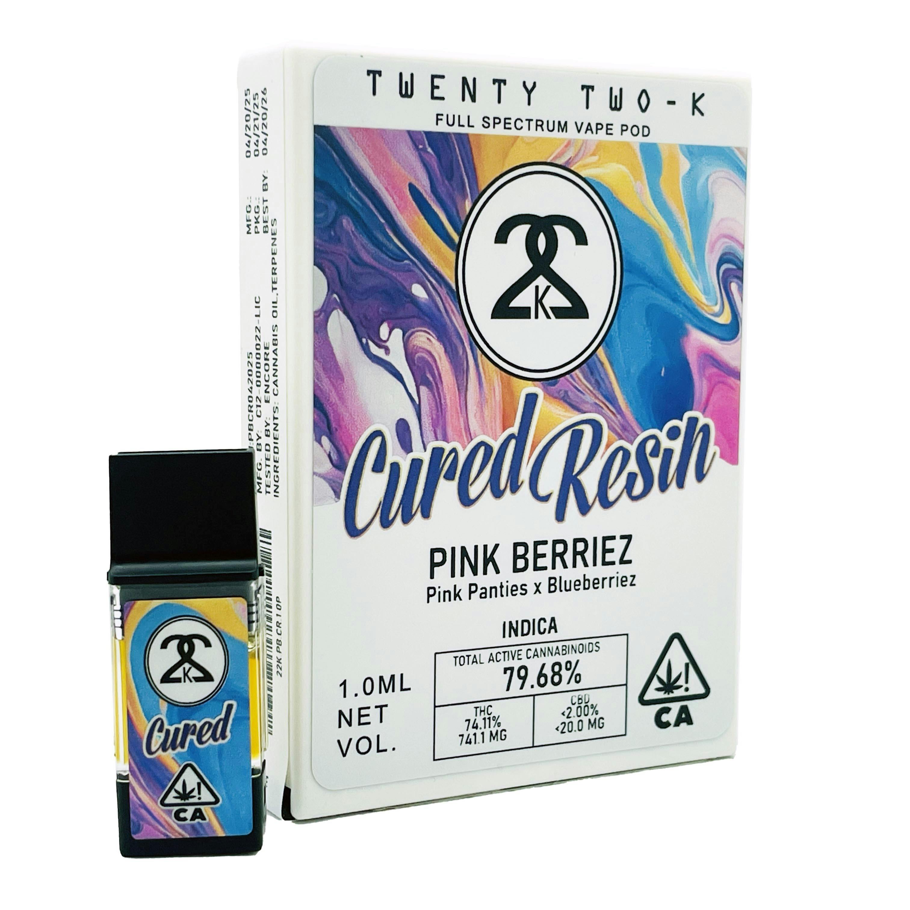 Photograph of product: PINK BERRIEZ - CURED RESIN 1.0ML POD