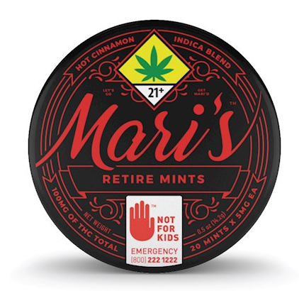 Photograph of product: Mari's Mints - Retire - Hot Cinnamon - 20pk Edibles