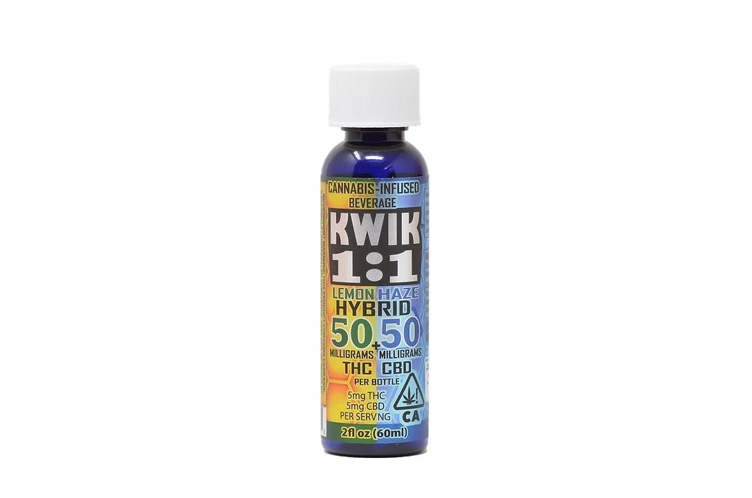 Photograph of product: Kwik - Lemon Haze Infused Shots - 50mg TH-oui & CBD - Kwik 1:1