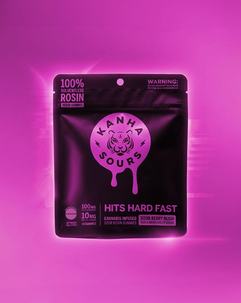 Photograph of product: Sour Berry Bliss Rosin Sours Gummies | 100mg 10pk | KANHA