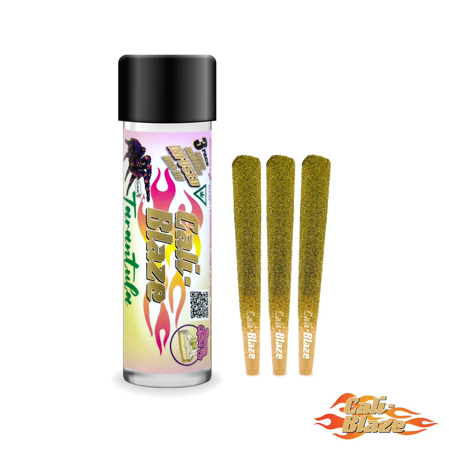 Photograph of product: Banana Cream Pie Tarantula 3 Pack Infused Pre-Roll | 3g