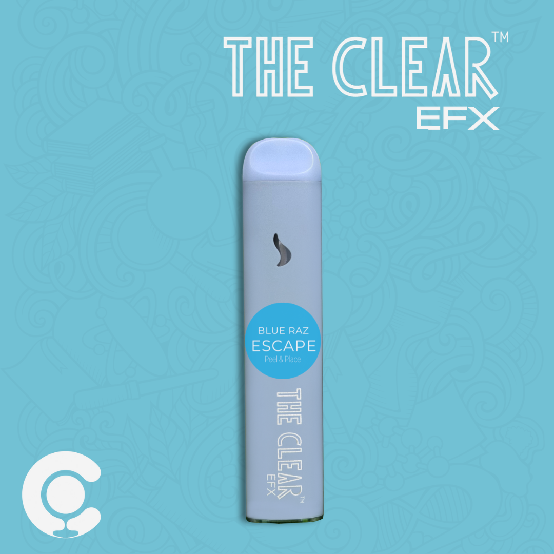 Photograph of product: The Clear EFX Escape Blue Raz All-In-One 1000mg Vape