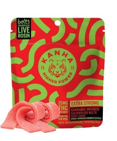 Photograph of product: KANHA - Solventless Sour Belts Cherry Limeade