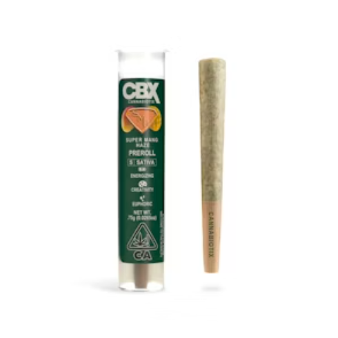 Photograph of product: SUPER MANGO HAZE 0.75G PREROLL