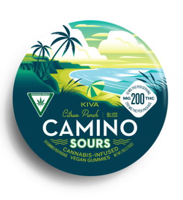 Photograph of product: Camino Sours - Gummies - 200mg - Strawberry Sunset - Chill
