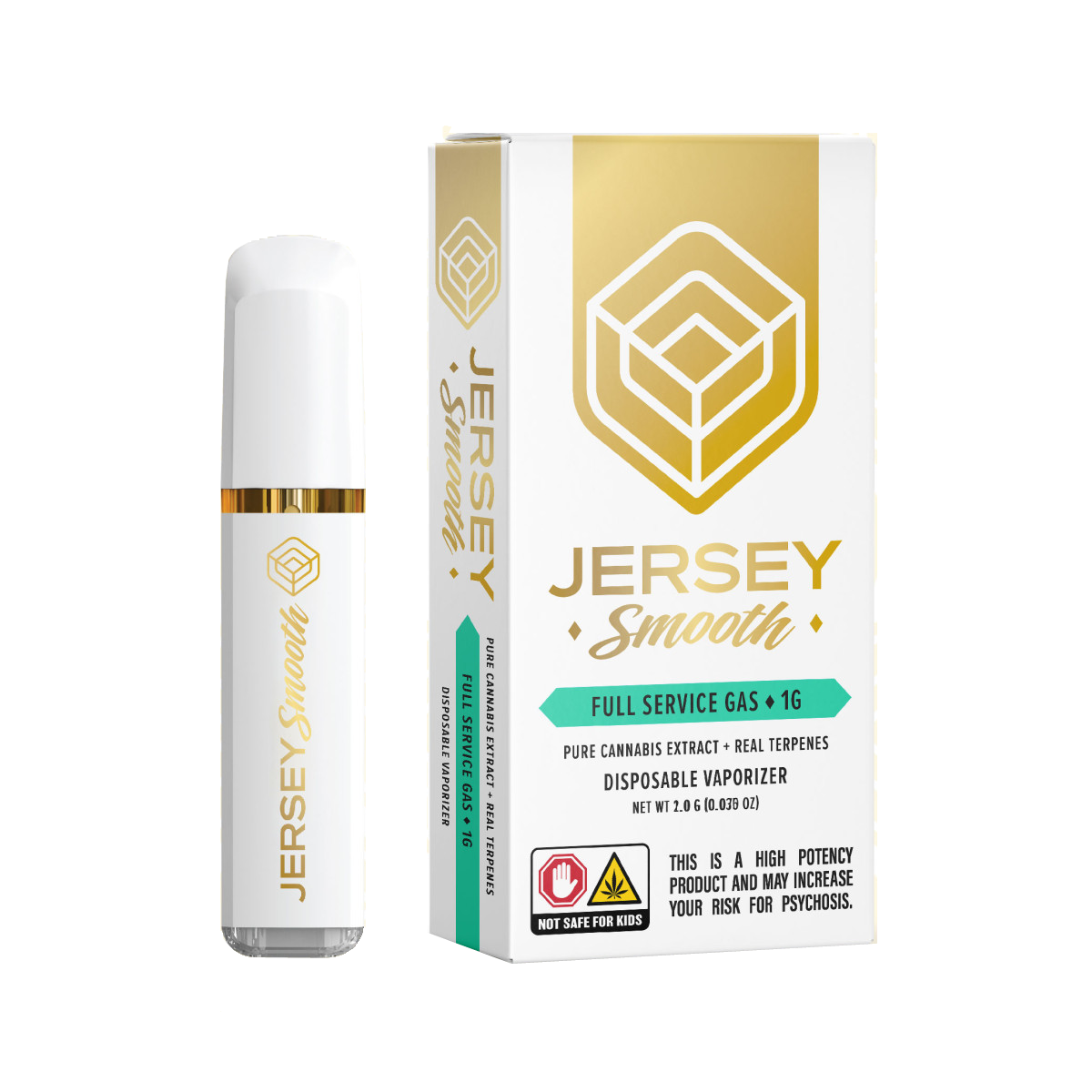 Photograph of product: Jersey Smooth | Full Service Gas | 1g Disposable