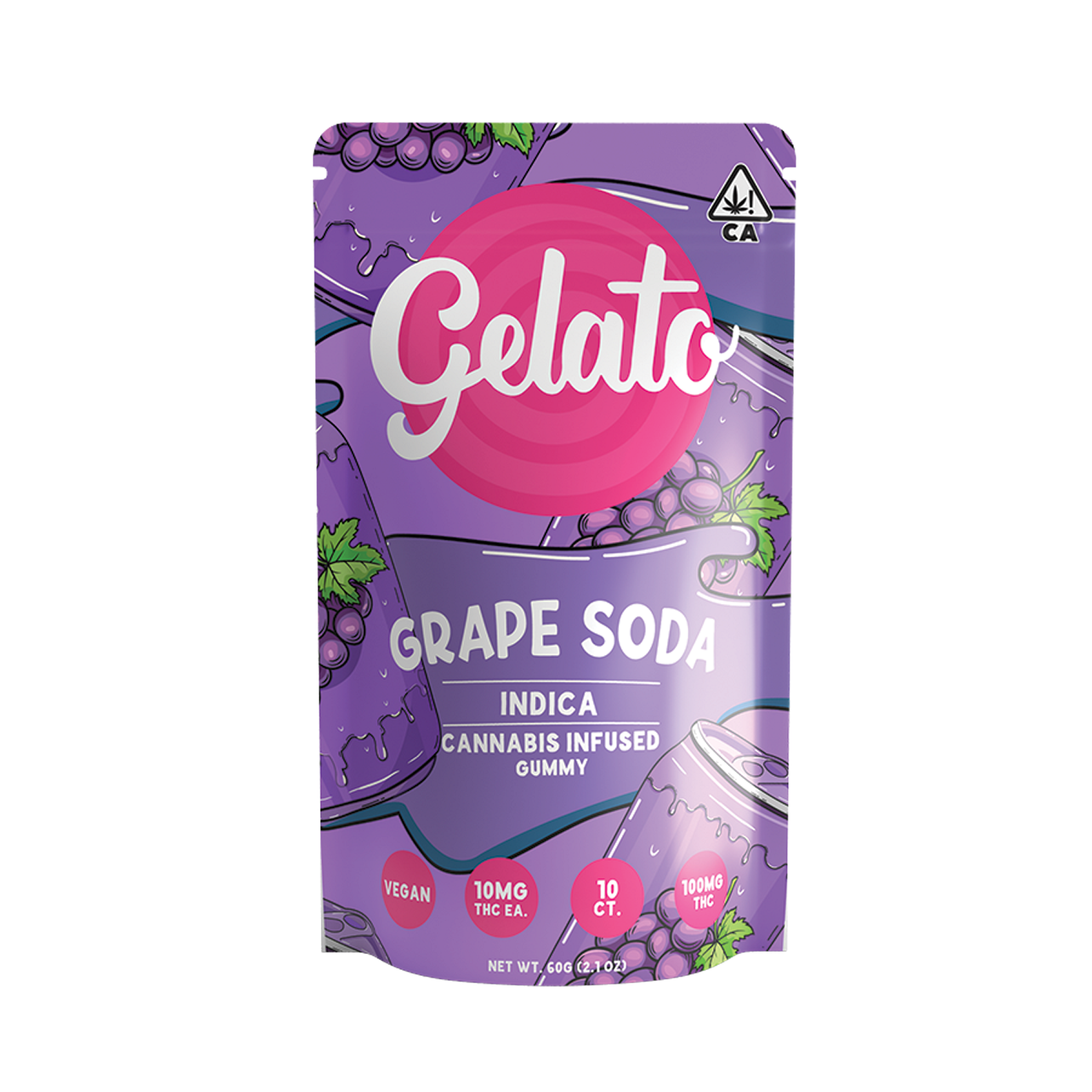 Photograph of product: Gelato - Grape Soda - Gummies - 10pk - 100mg
